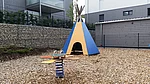 Blick auf den Spielplatz in der Josef-Huber-Straße